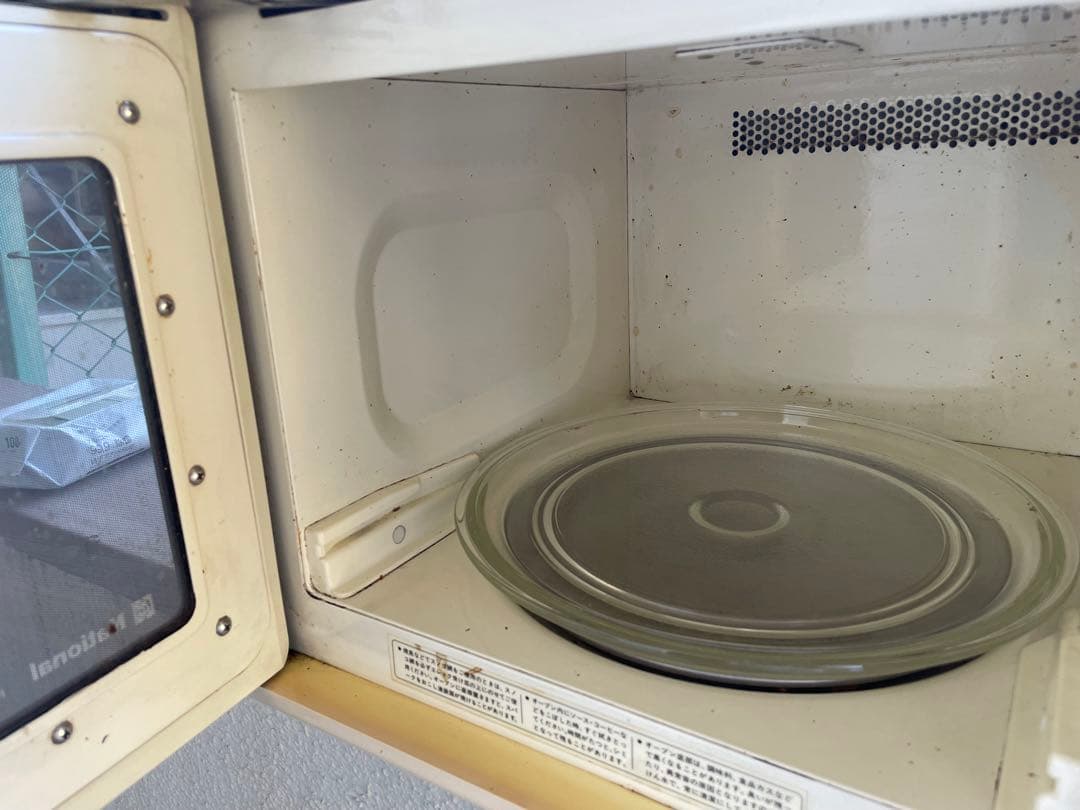 80年代National NE-5510 電子レンジ グリーン/ベージュ