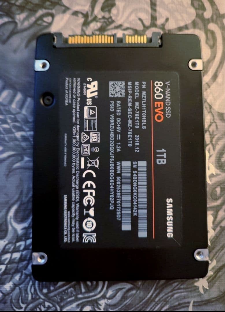 美品 Samsung 860 EVO 1TB SSD ストレージ