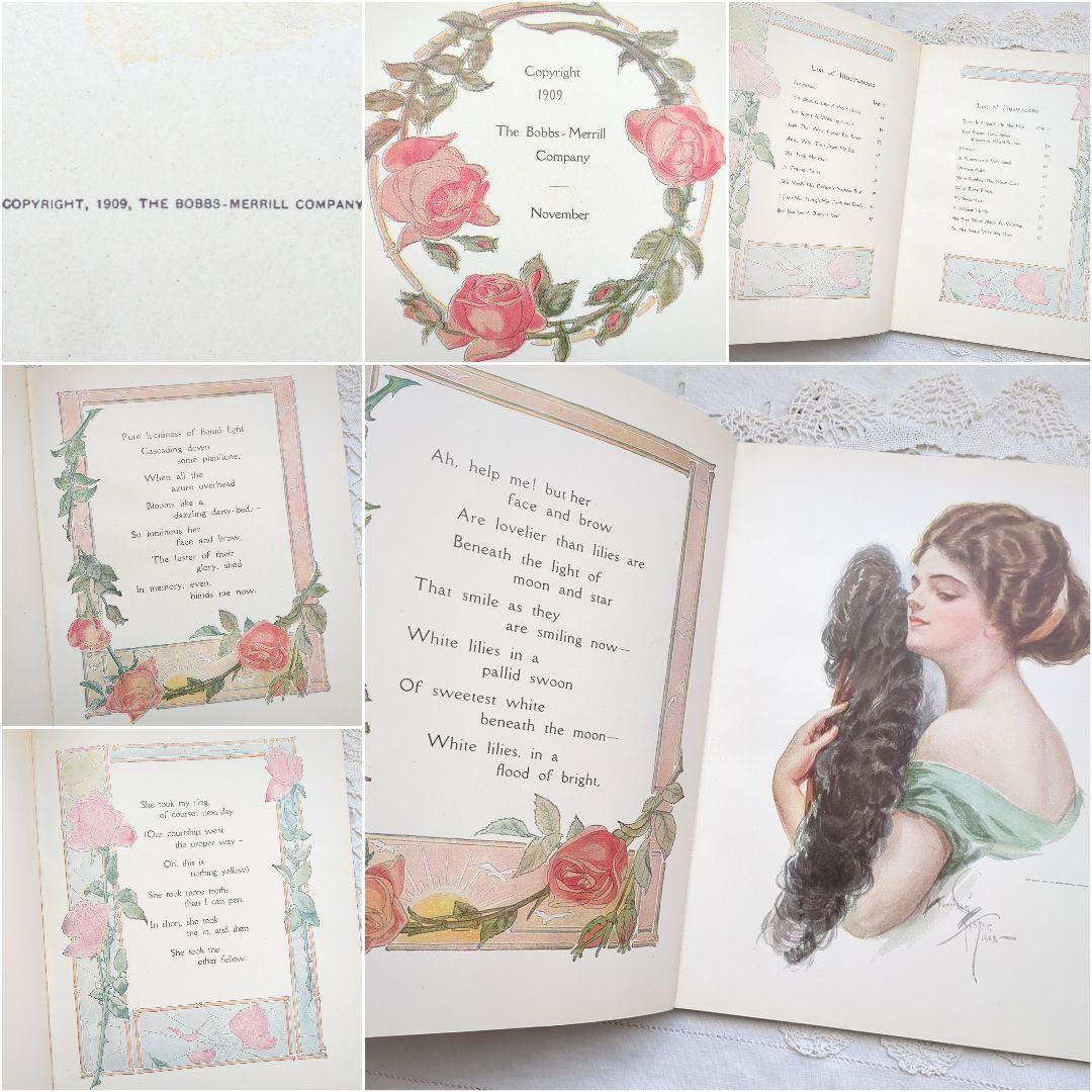 稀少1909年アンティーク 画集 洋書 絵本 児童書 ヴィクトリアン ヴンテージ