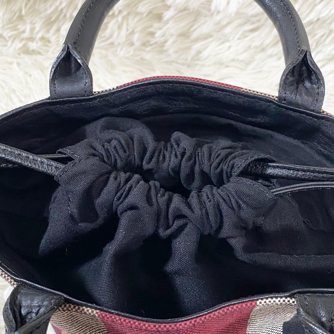 BLUE LABEL CRESTBRIDGE 巾着　ショルダーバッグ　チェック