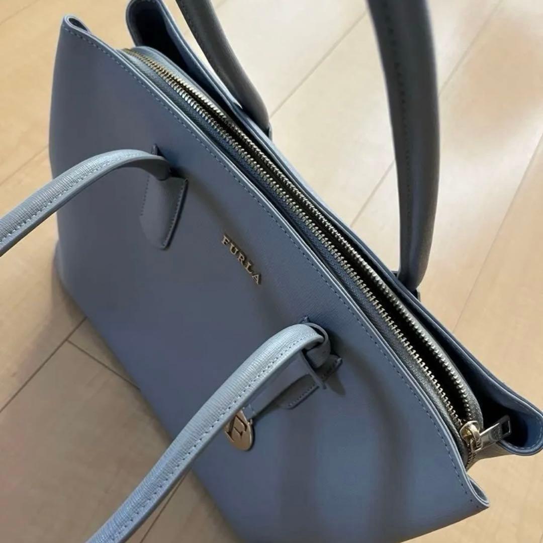 FURLA テッサ トートバッグ 水色　A4サイズ対応