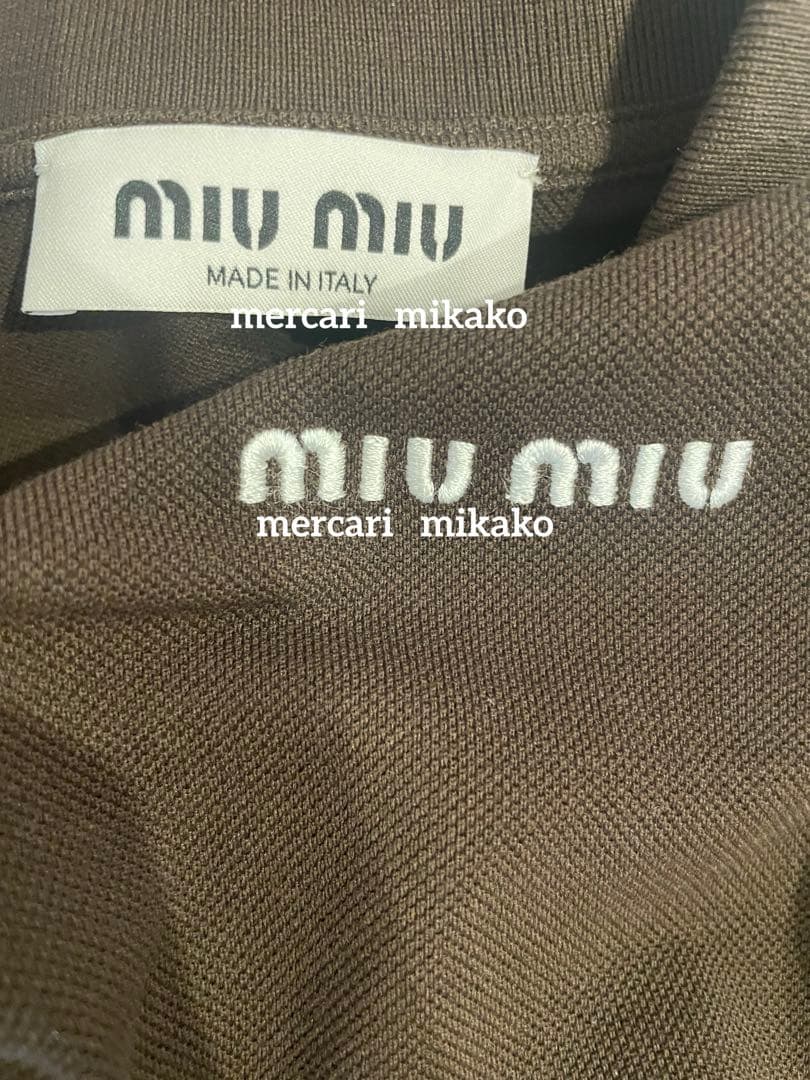 miumiuミュウミュウ2025 新作 ピケxジャージー ポロシャツ