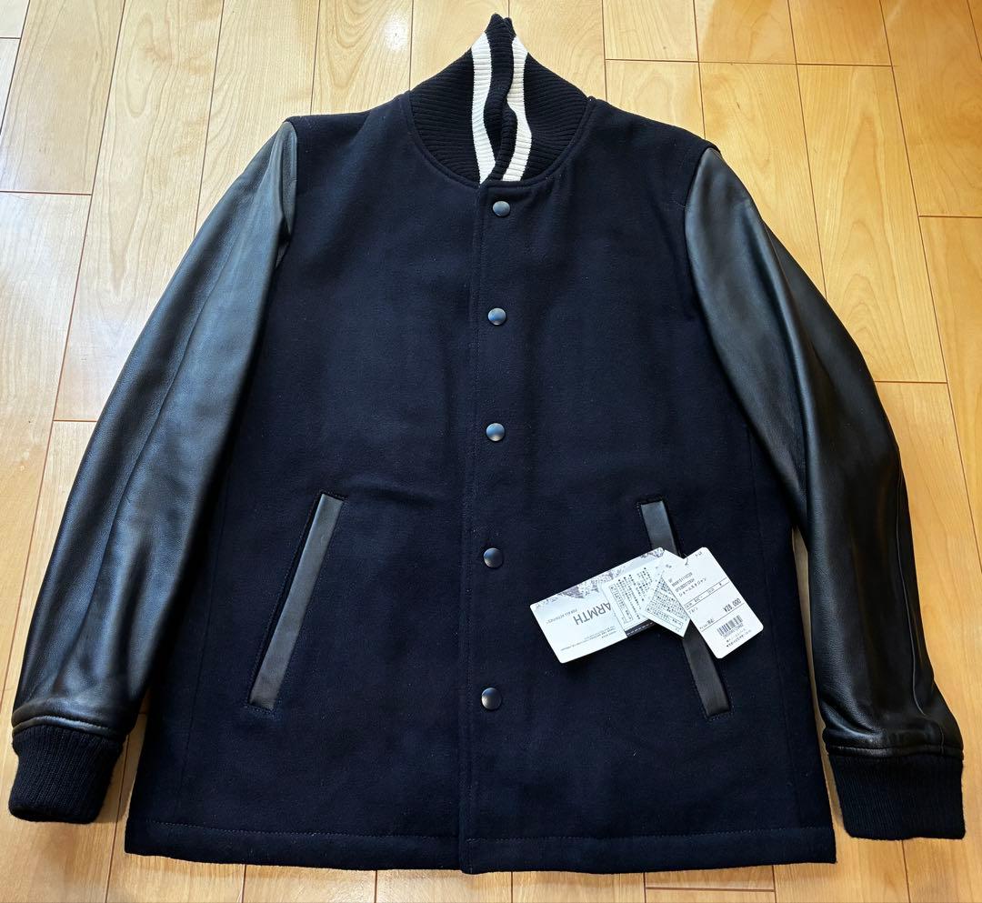 新品タグ付ナノユニバース GROUND FLOOR 紺スタジャンM