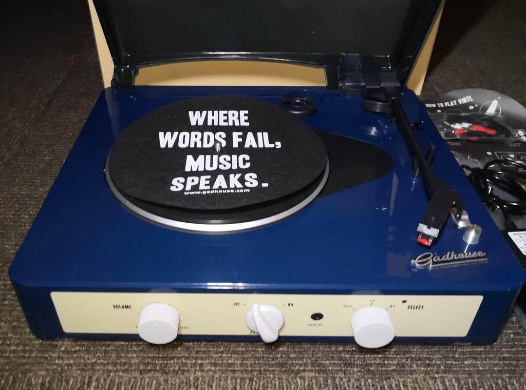 BRAD RETRO RECORD ネイビーカラー 本体・レトロ レコード本体