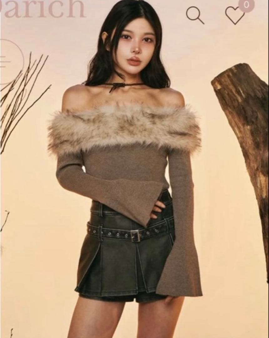 アンティークレザープリーツショートパンツ S ブラック　Darich