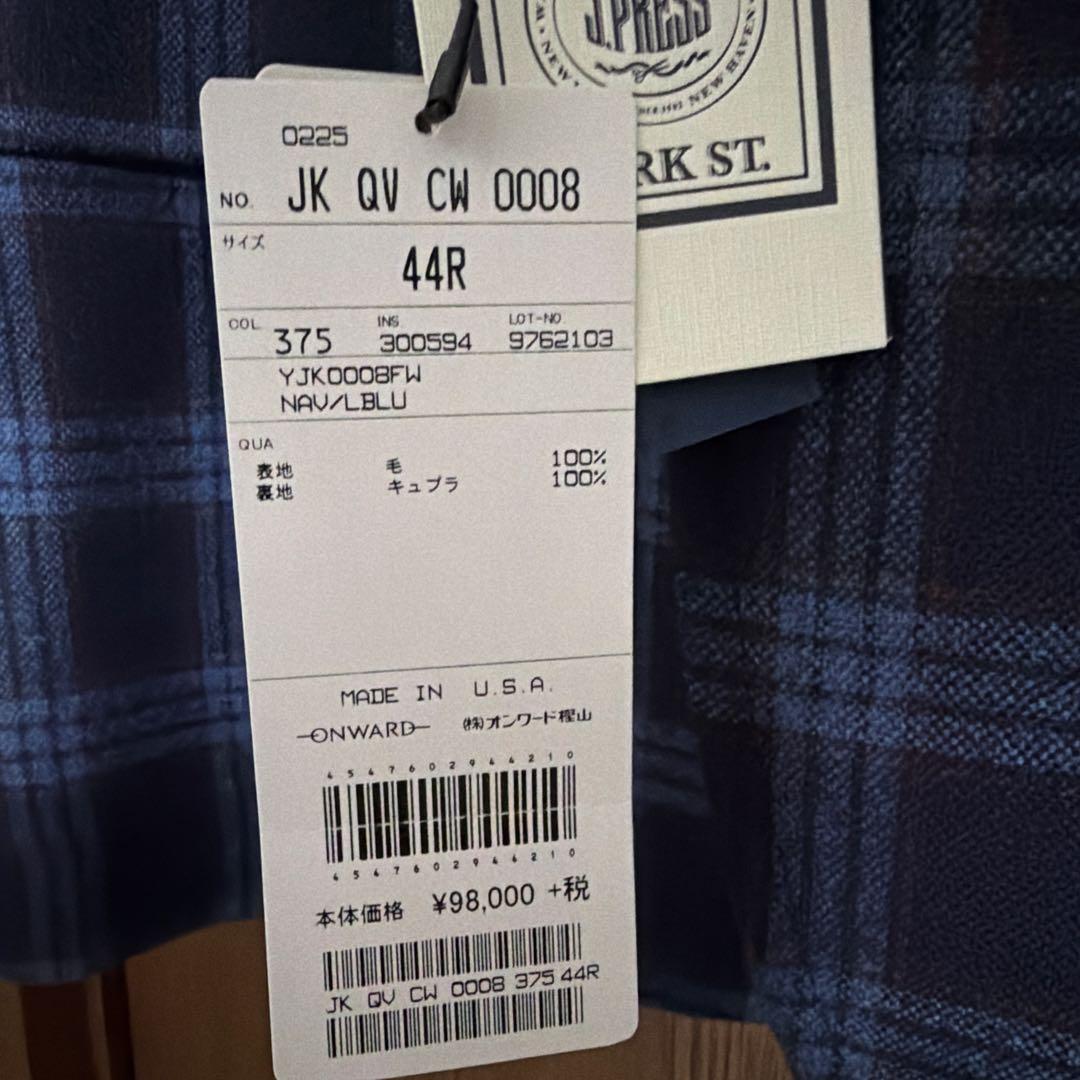 新品未使用 J.PRESS 定価10万超 高級ジャケット 紺ブレ ジェイプレス