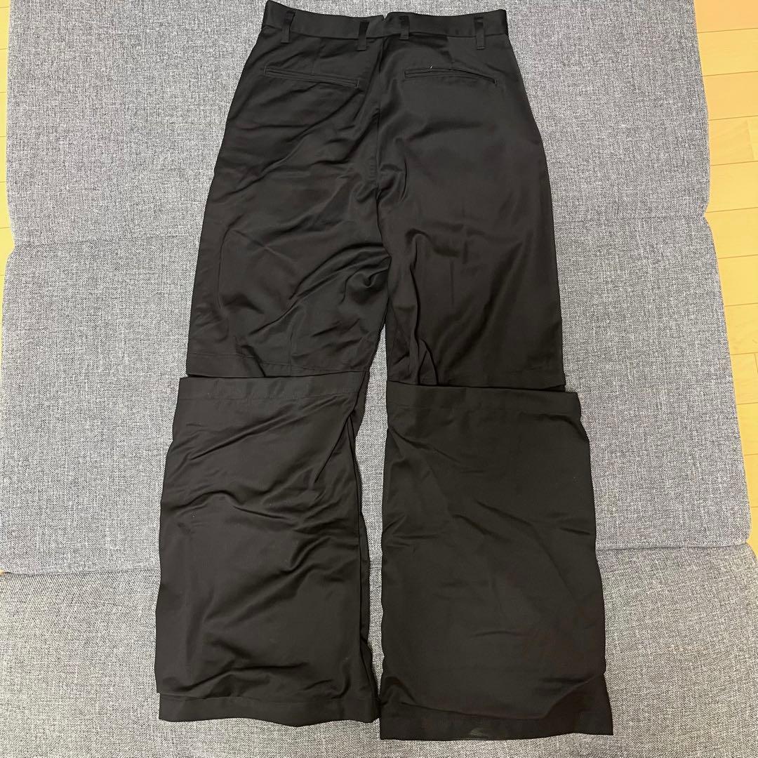 grancy グランシー チュールレイヤードデザインスラックス ブラック 黒 M