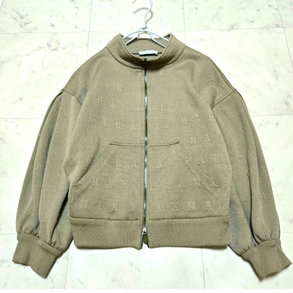 美品 ★ Max Mara ガストーネ コットン ジャージー ロゴジャケット