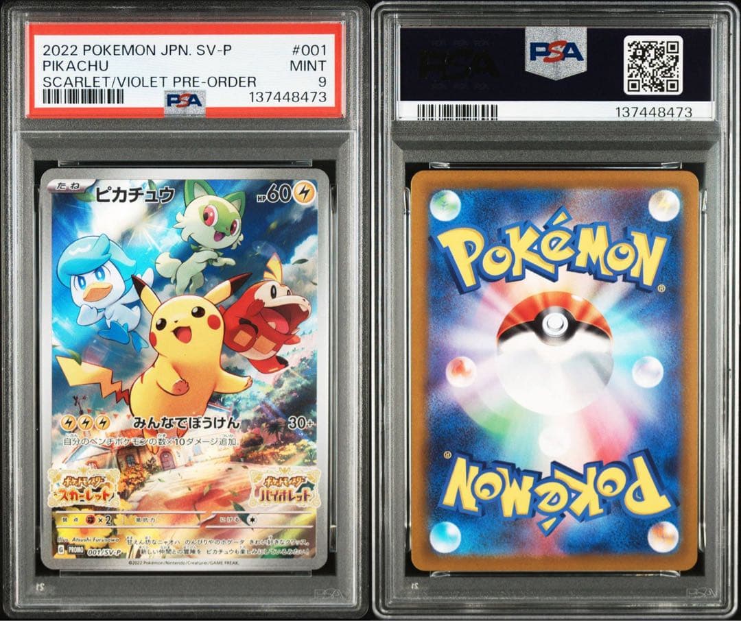 2連番【PSA9】 ピカチュウ　プロモ　スカバイ　みんなでぼうけん