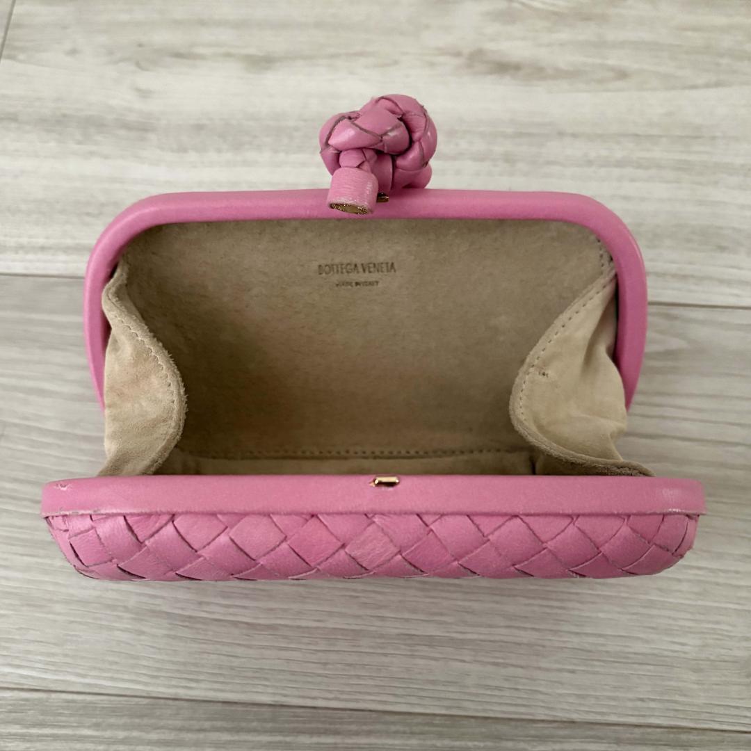 ボッテガヴェネタ　ノット　クラッチバッグ　パーティバッグ　ピンク