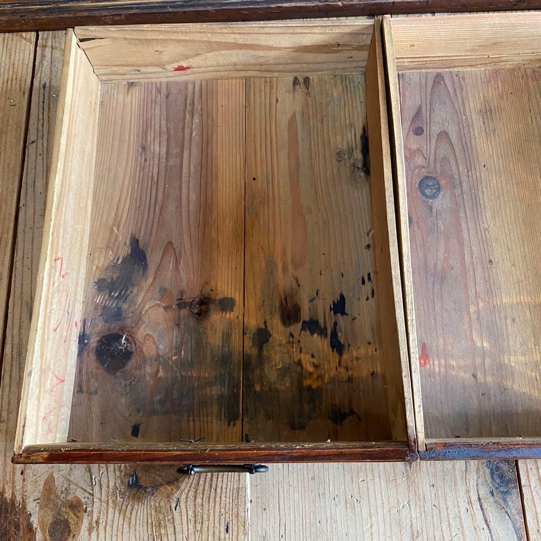 アンティーク ガラス戸 チェスト ローボード テレビ台 レトロ 無垢材 z963