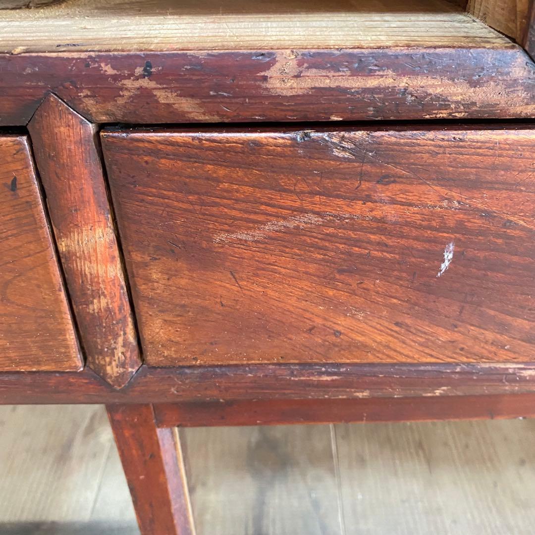 アンティーク ガラス戸 チェスト ローボード テレビ台 レトロ 無垢材 z963