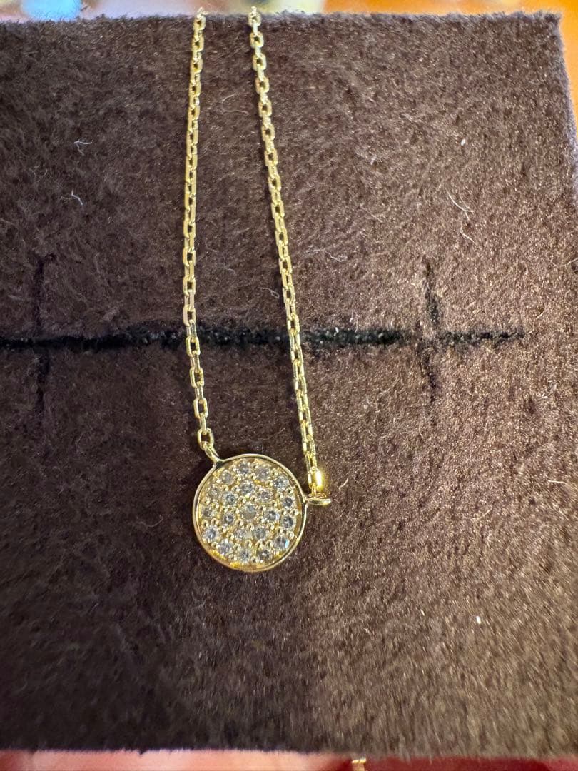 アガット k18 ダイヤモンドネックレス