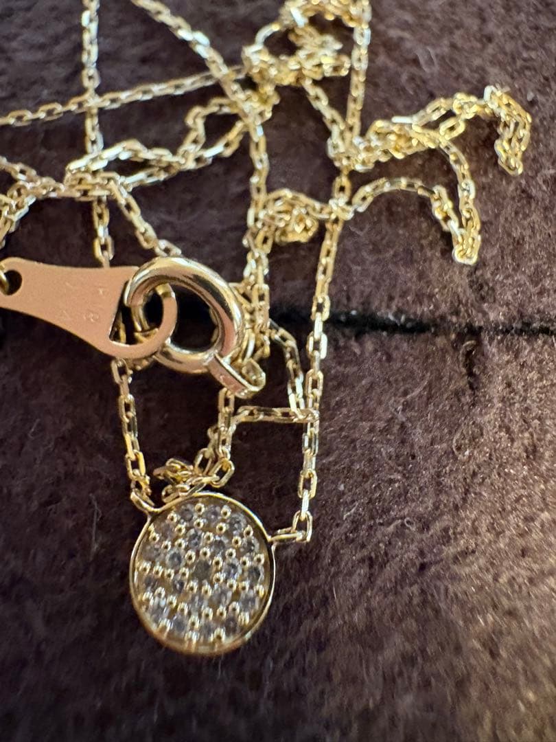 アガット k18 ダイヤモンドネックレス