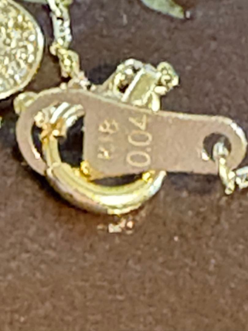 アガット k18 ダイヤモンドネックレス