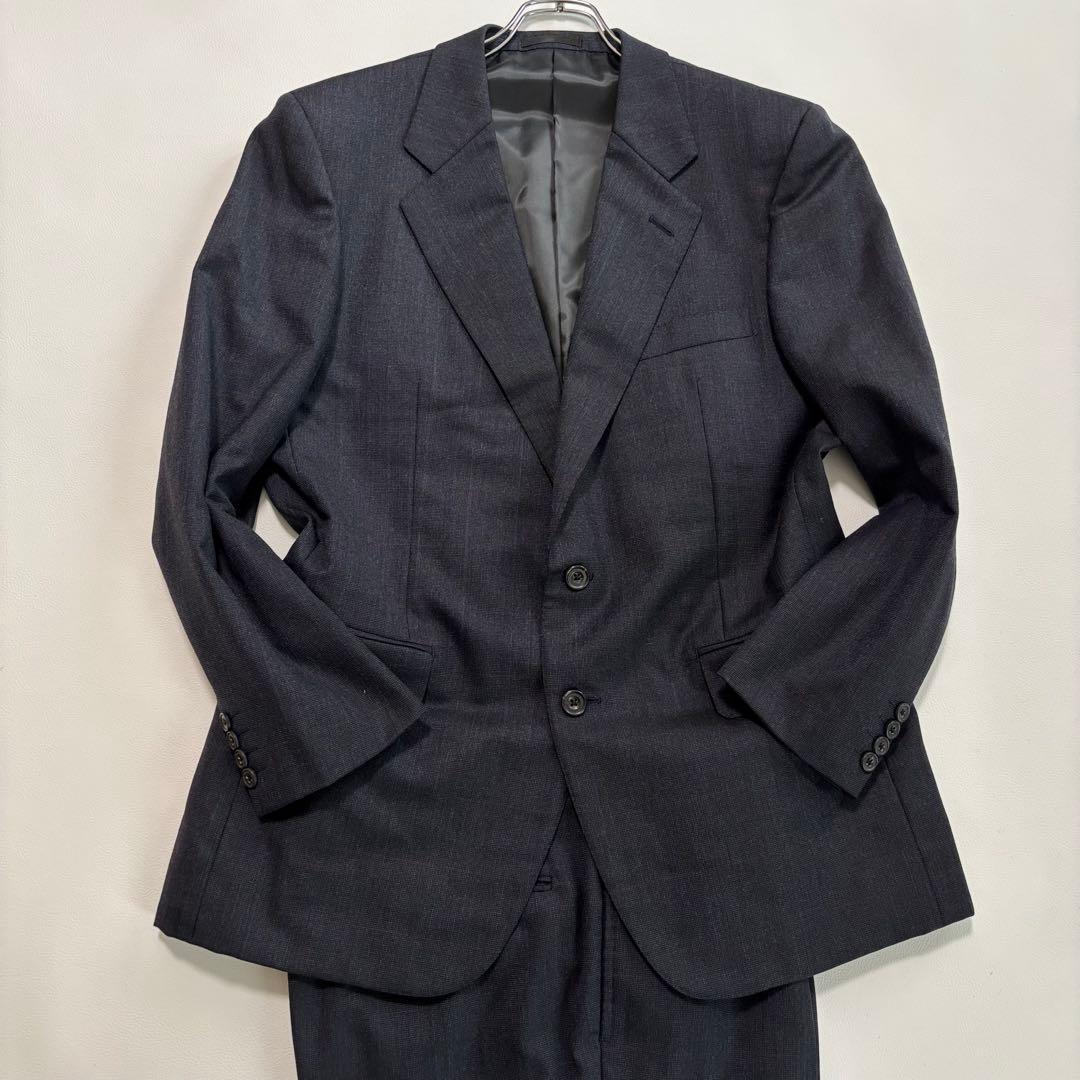バーバリー スーツ セットアップ Lサイズ チェック柄 ネイビー