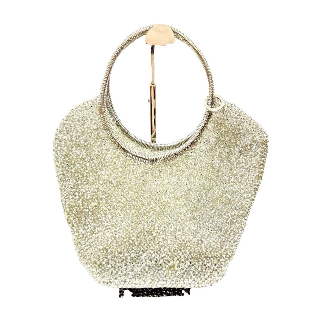 【美品】アンテプリマ ワイヤーバッグ シルバー ラウンド型