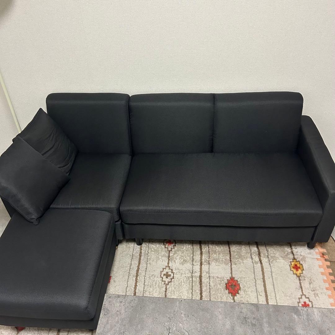 カウチソファー　幅165 グレー