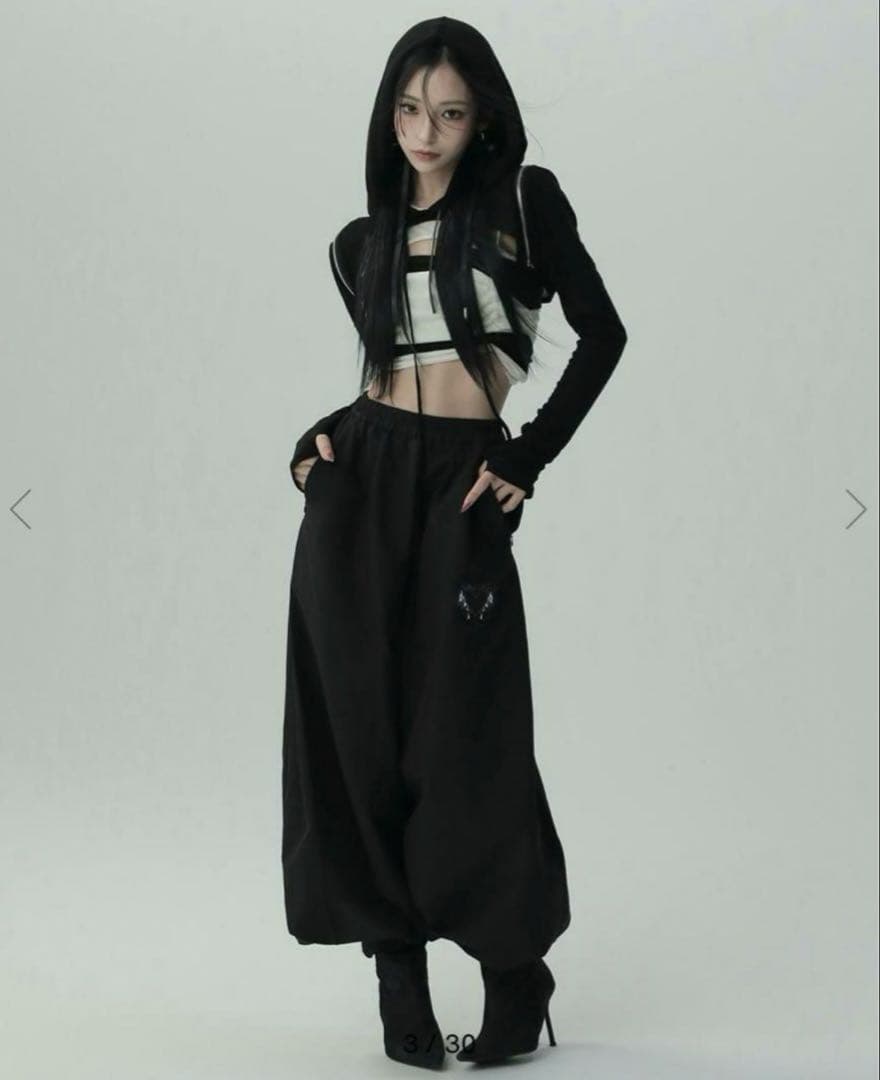パンツ melt the lady gothic wide pants black