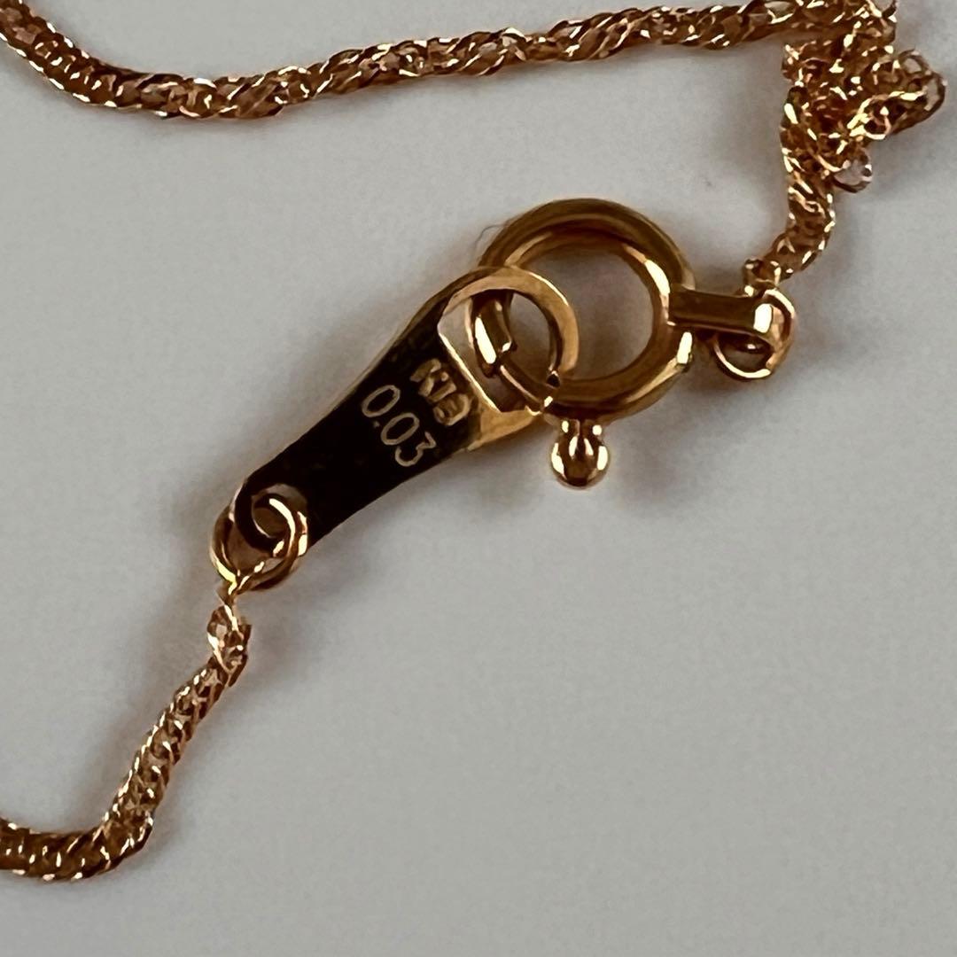 agateアガット　K18&10YG 天然ダイヤ&イニシャルネックレス 「S」