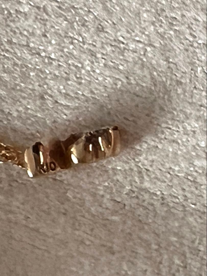 agateアガット　K18&10YG 天然ダイヤ&イニシャルネックレス 「S」