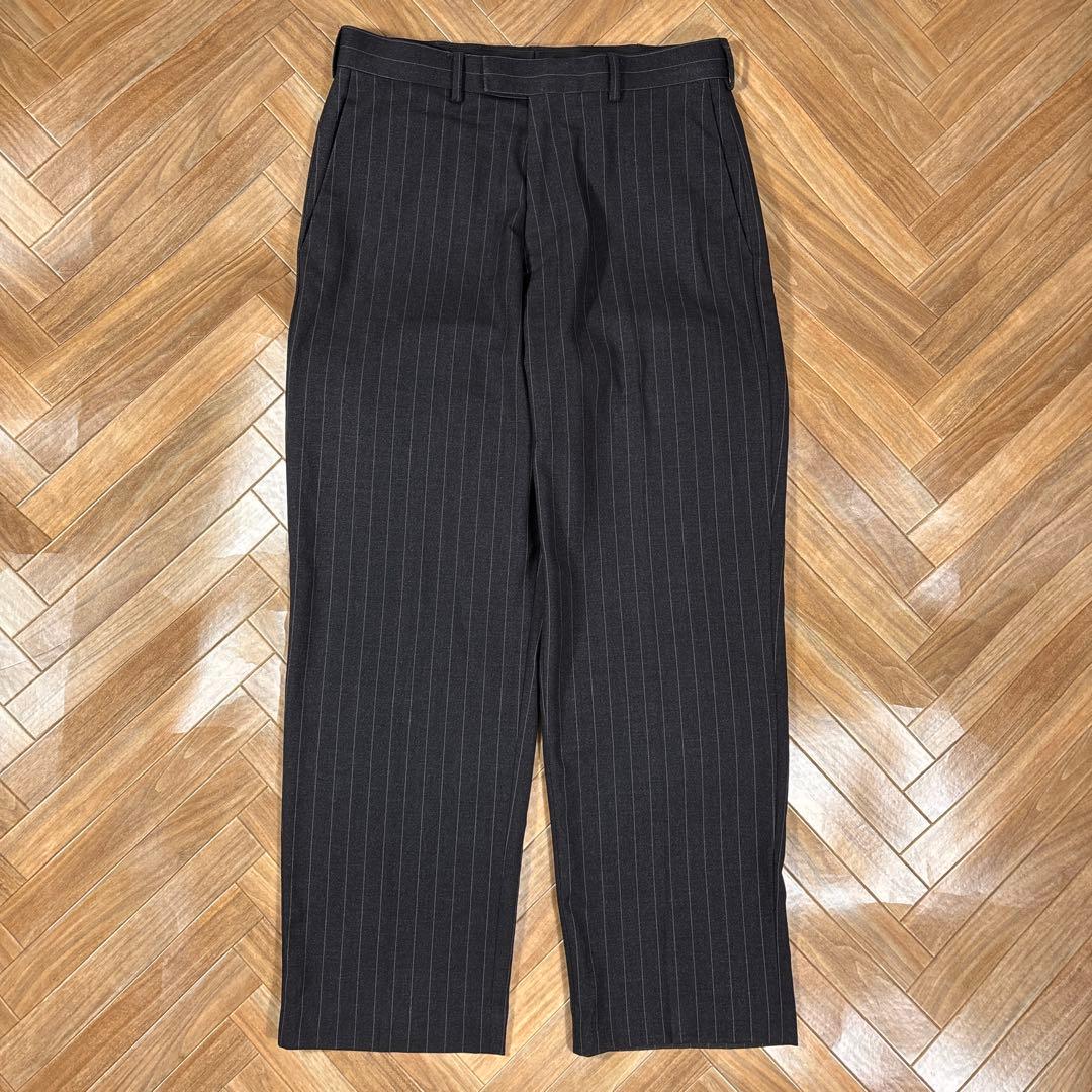 W32L30 ペリーエリス スラックス ピンストライプ ブラック