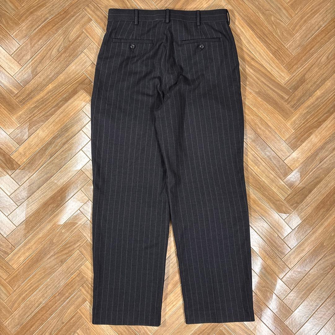 W32L30 ペリーエリス スラックス ピンストライプ ブラック