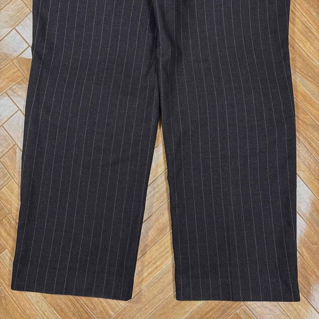 W32L30 ペリーエリス スラックス ピンストライプ ブラック