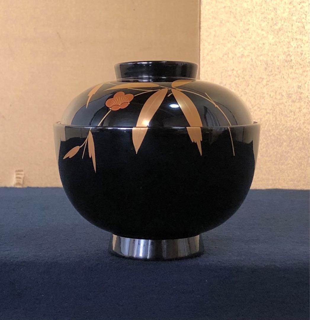 《R》輪島塗 蒔絵付 吸物椀5客 木製漆器 木箱　251218か1