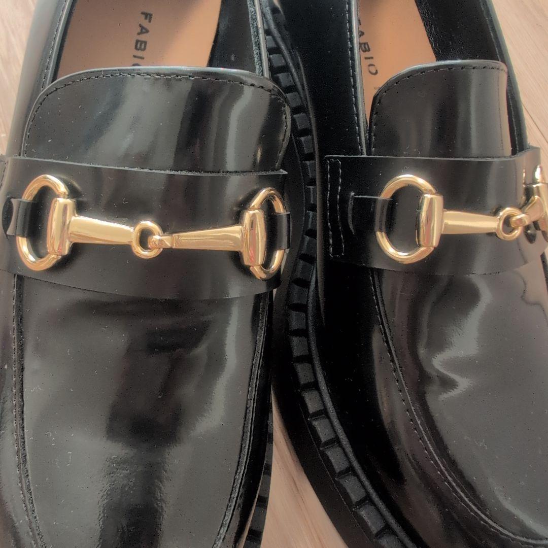 新品FABIO RUSCONIファビオルスコーニ☆37サイズビットローファー革靴