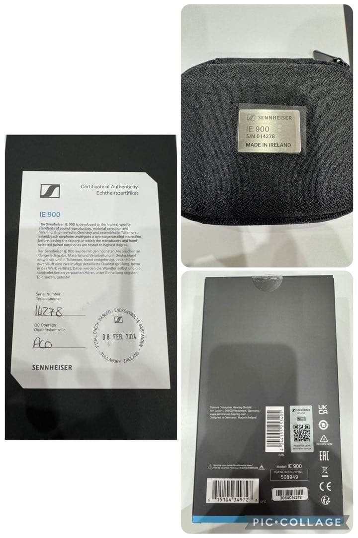 【正規品・美品】Sennheiser IE 900 本物証明写真あり イヤホン
