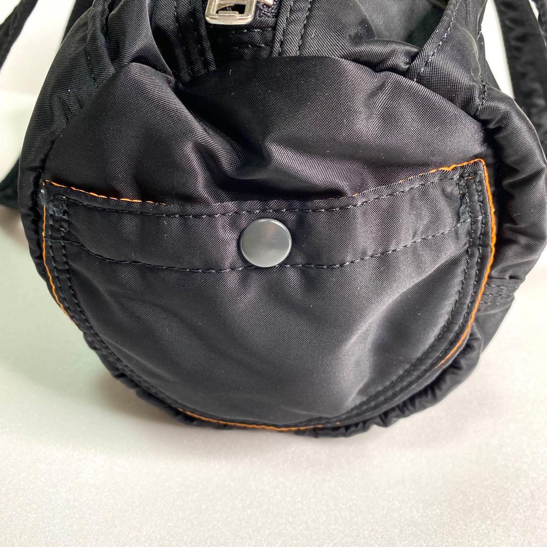 美品✨Porter タンカー ミニボストン バック 黒 ナイロン ドラムバック