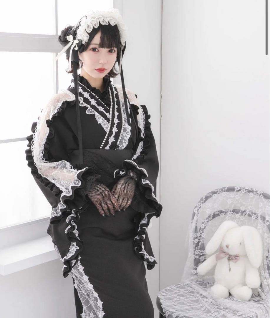 DearMyLove ディアマイラブ あまらぶ浴衣 ブラック 黒 地雷