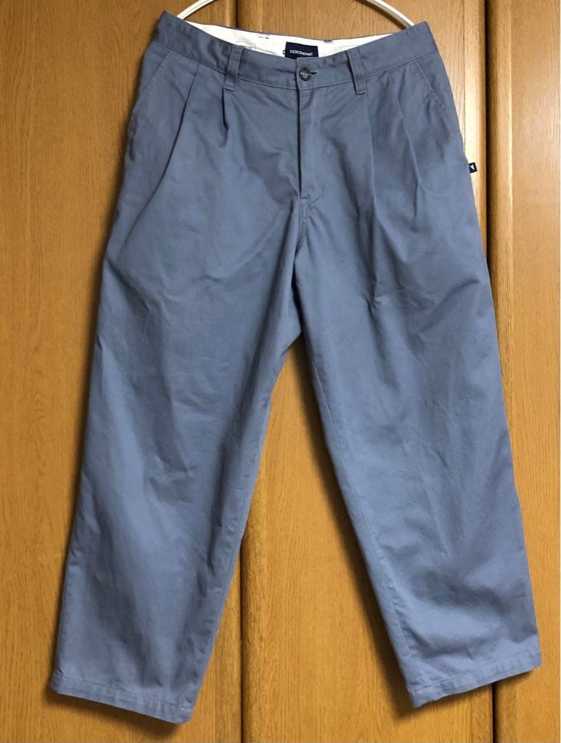 DESCENDANT DC-3 TWILL TROUSERS ツータックチノ