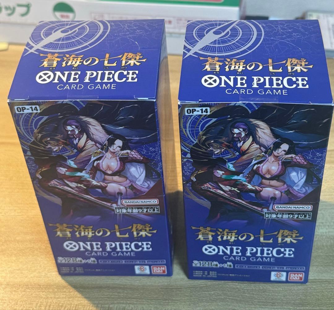新品未開封 ワンピースカード 蒼海の七傑 OP-14 2BOX