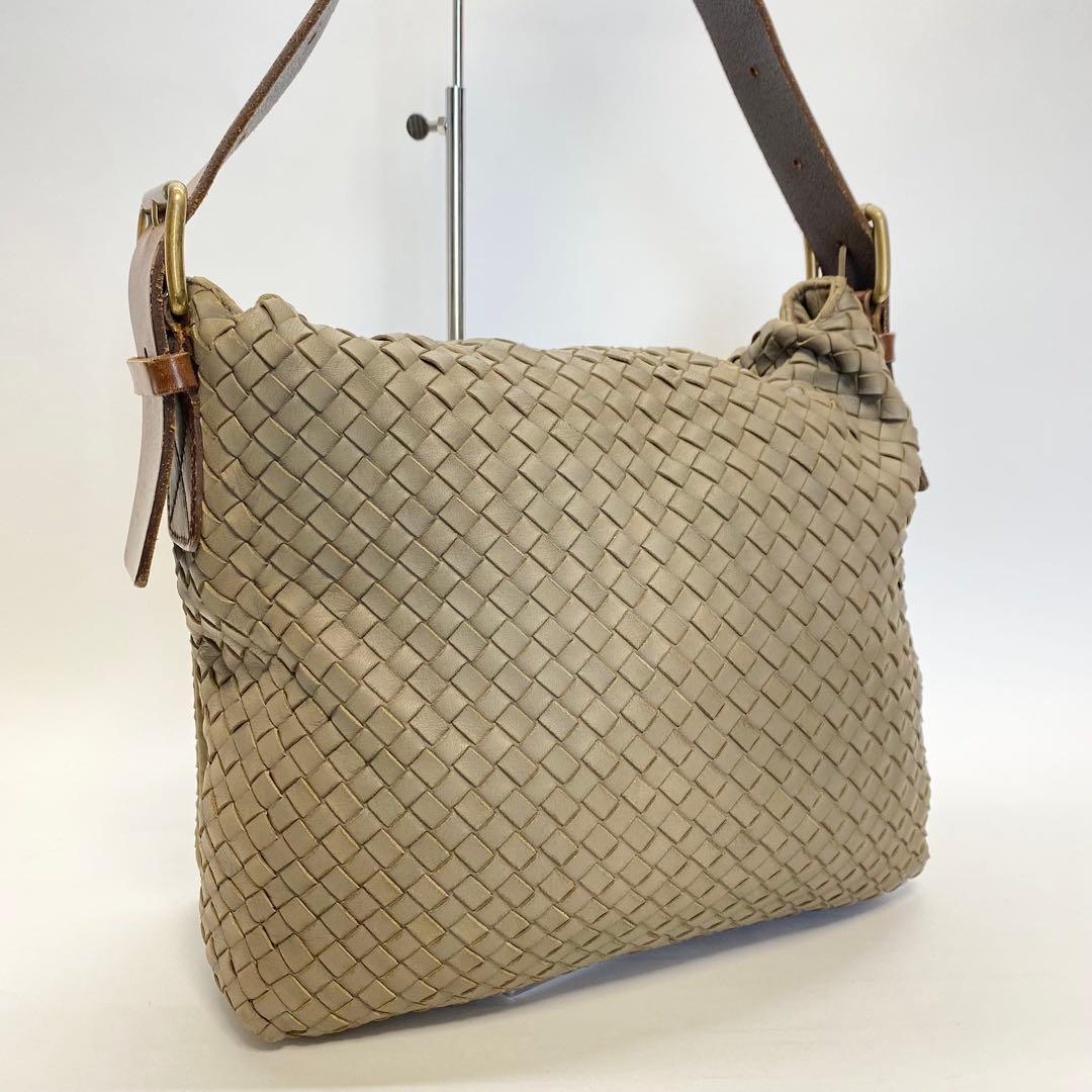 ボッテガヴェネタ ショルダーバッグ カーキ イントレチャート メッセンジャー