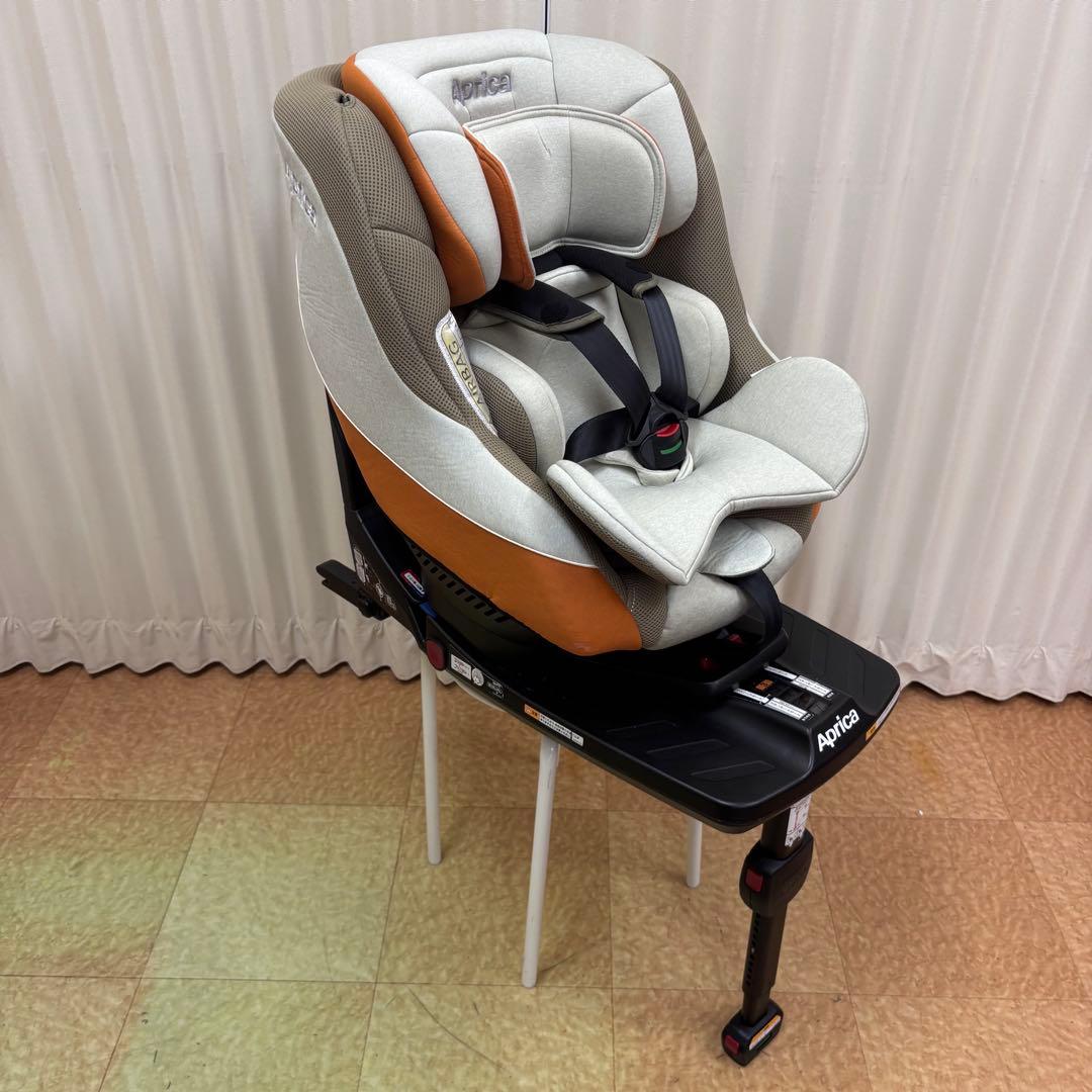 クリーニング済　☆美品☆　新生児　アップリカ　クルリラ　ISOFIX　テラコッタ