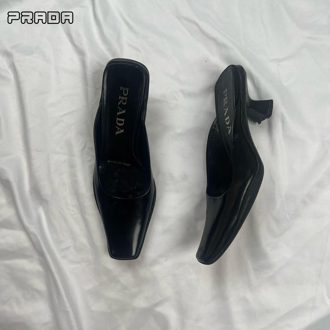 靴 Arcive PRADA leather mules black