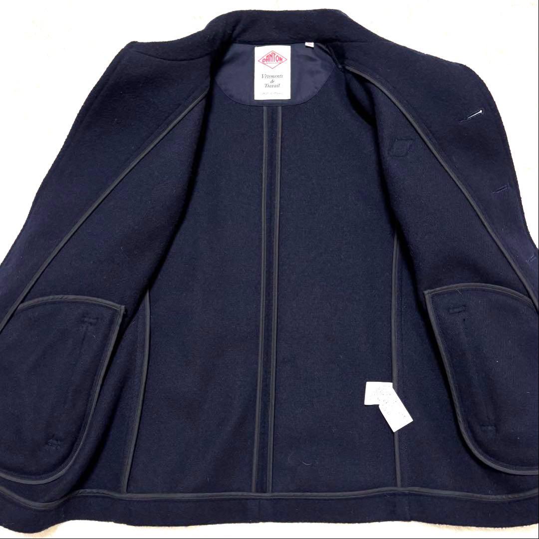 ✨美品✨ダントン　ウールモッサコート　胡桃ボタン　ネイビー　サイズ40