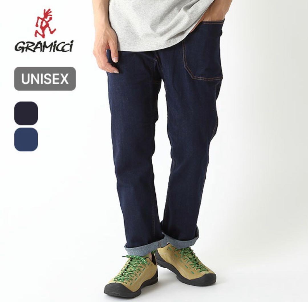 【美品】グラミチ デニムガーデンパンツ ダークユーズド