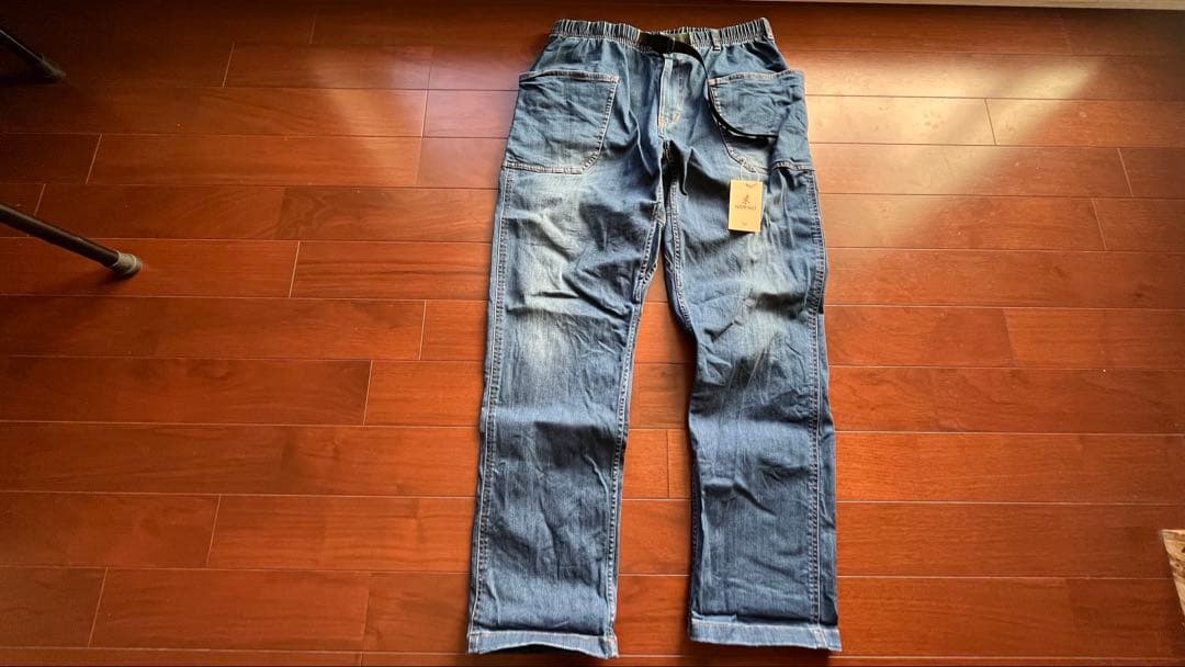 【美品】グラミチ デニムガーデンパンツ ダークユーズド