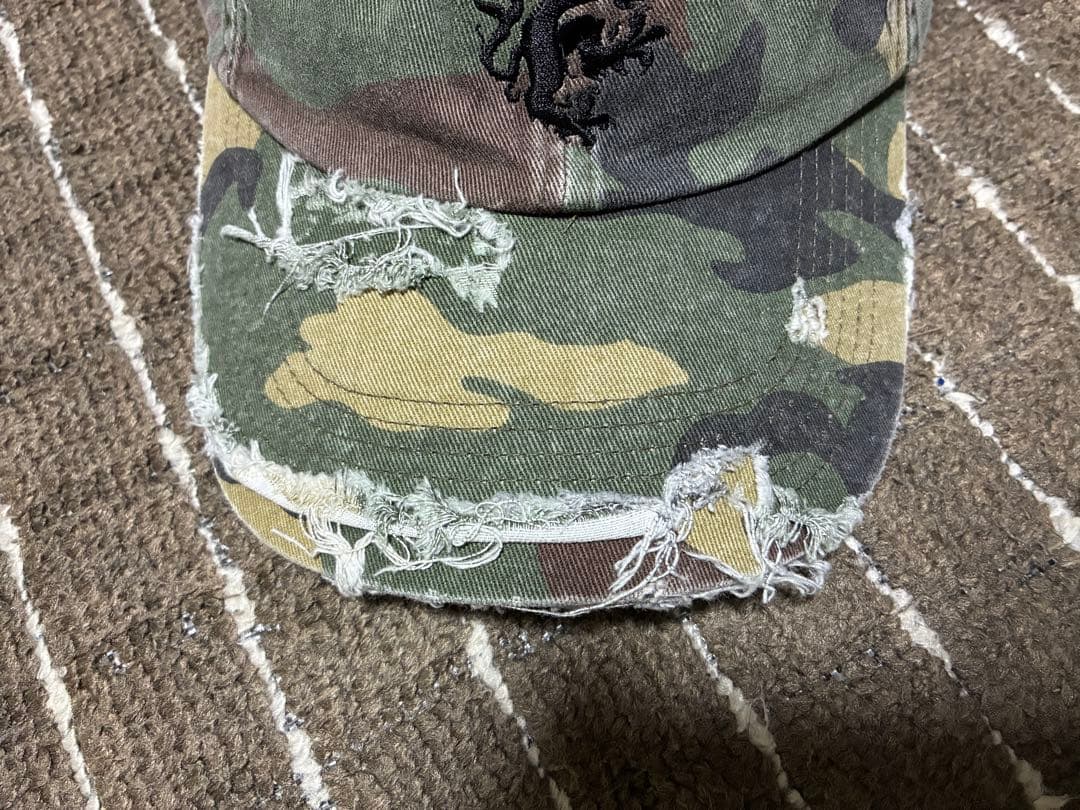 ALEXANDER DIGENOVA 25SS 迷彩CAP カモ　ダメージ加工