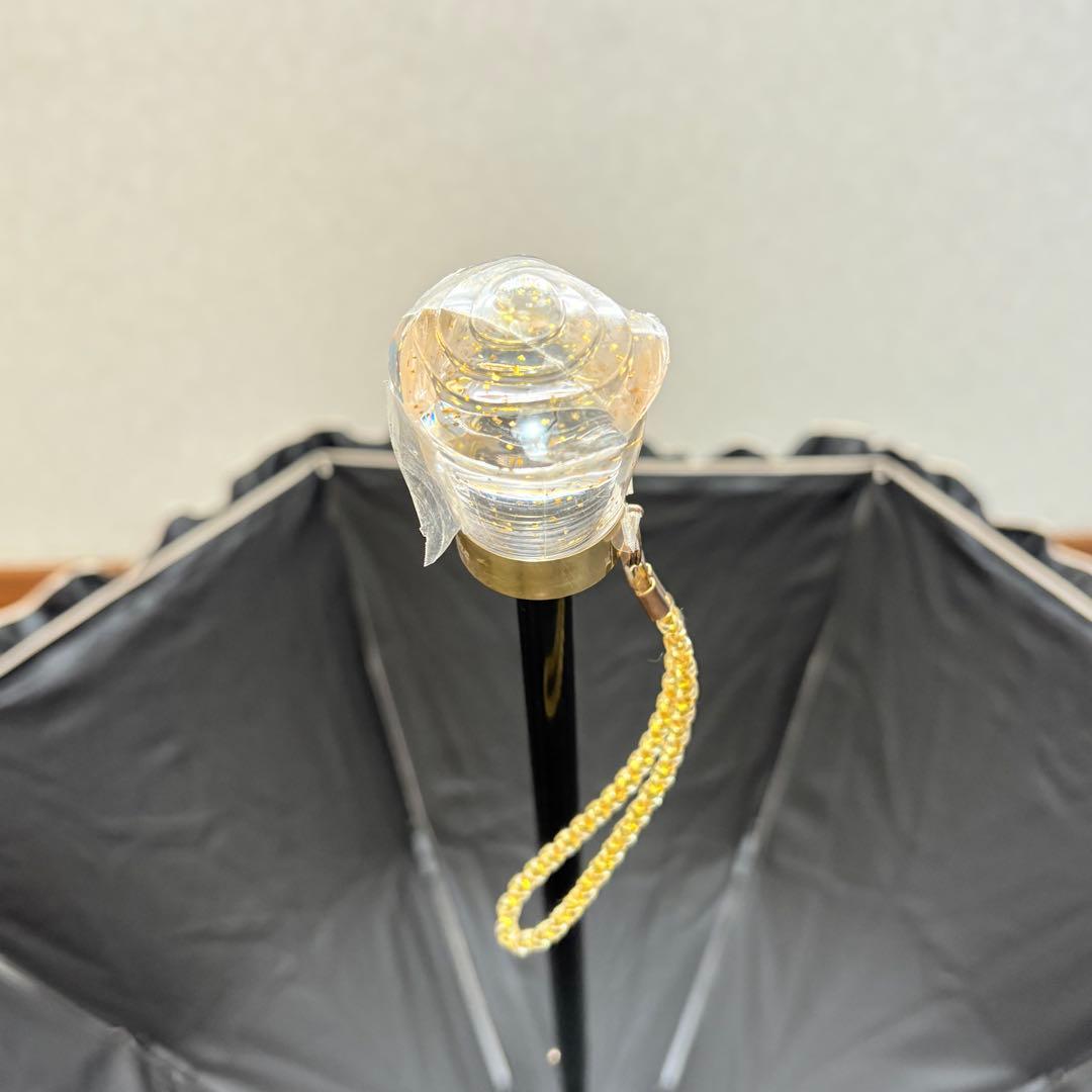 芦屋ロサブラン　折りたたみ日傘　フリル　遮光遮熱UVカット