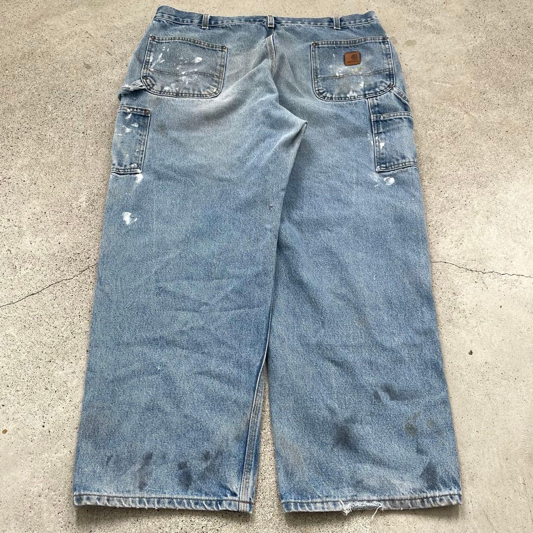USA Carhartt ダブルニージーンズ バギーデニム フェード ワイドレグ
