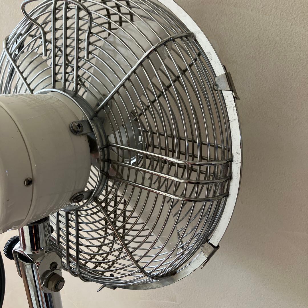 Reizendスタンドファン ホワイトA、首振り機能使用不可ジャンク/北欧レトロ