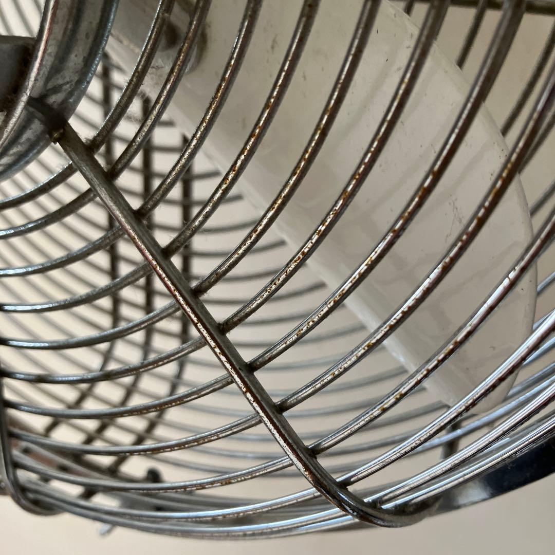 Reizendスタンドファン ホワイトA、首振り機能使用不可ジャンク/北欧レトロ