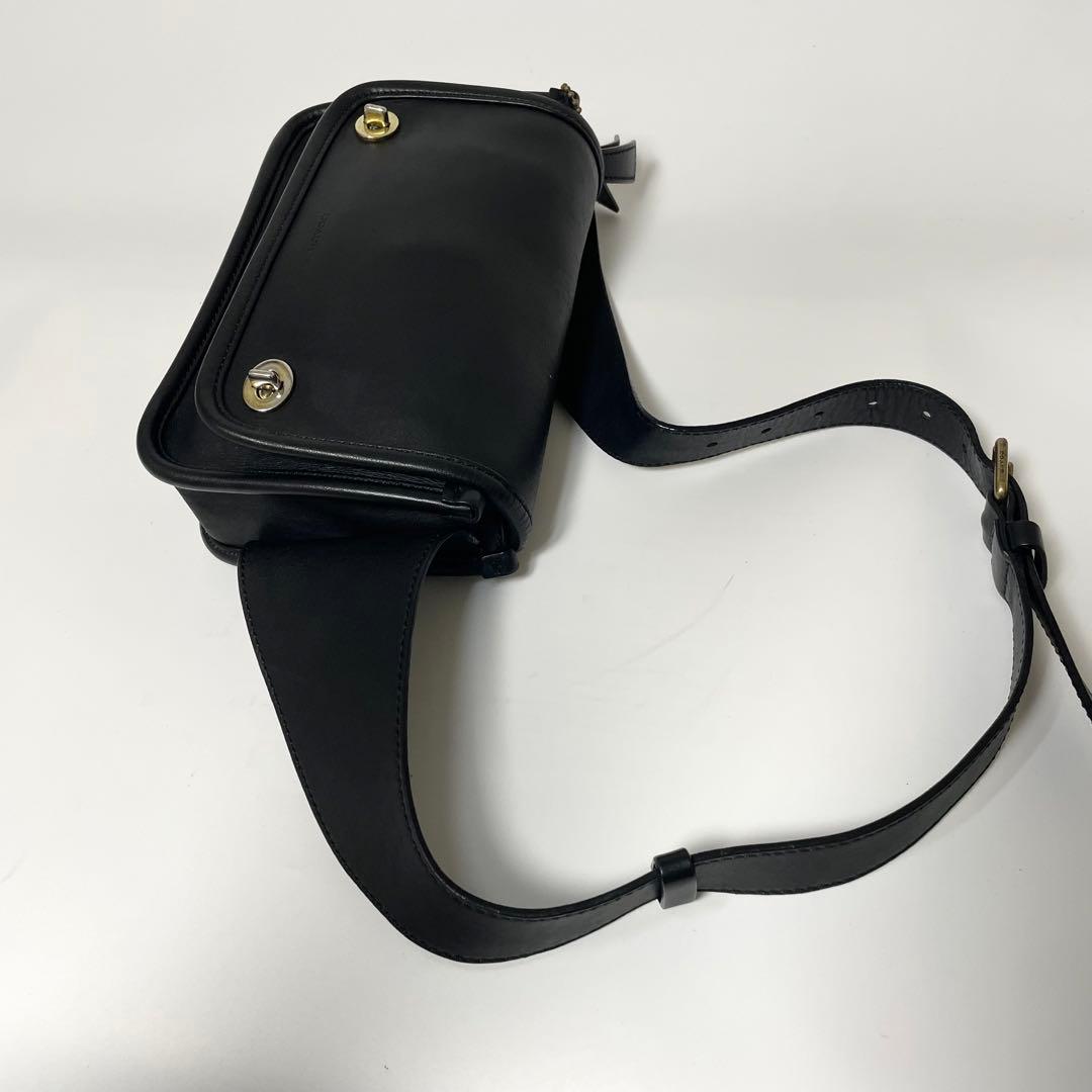 美品 coach ボディバッグ レガシー ターンロック レザー 黒 y2k