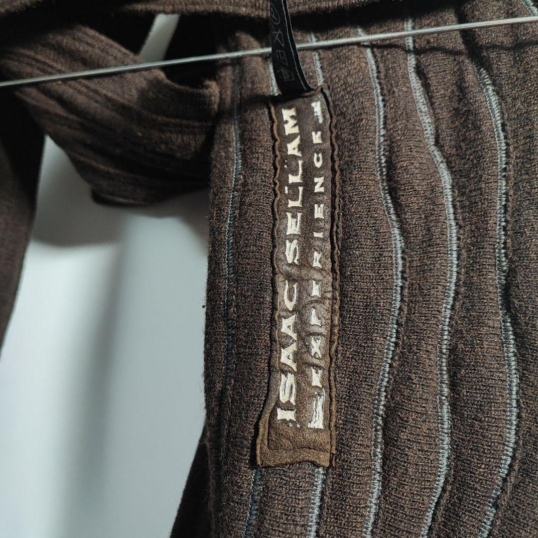 アイザックセラム ストール マフラー ウール ダメージ加工 カシミヤ フリンジ