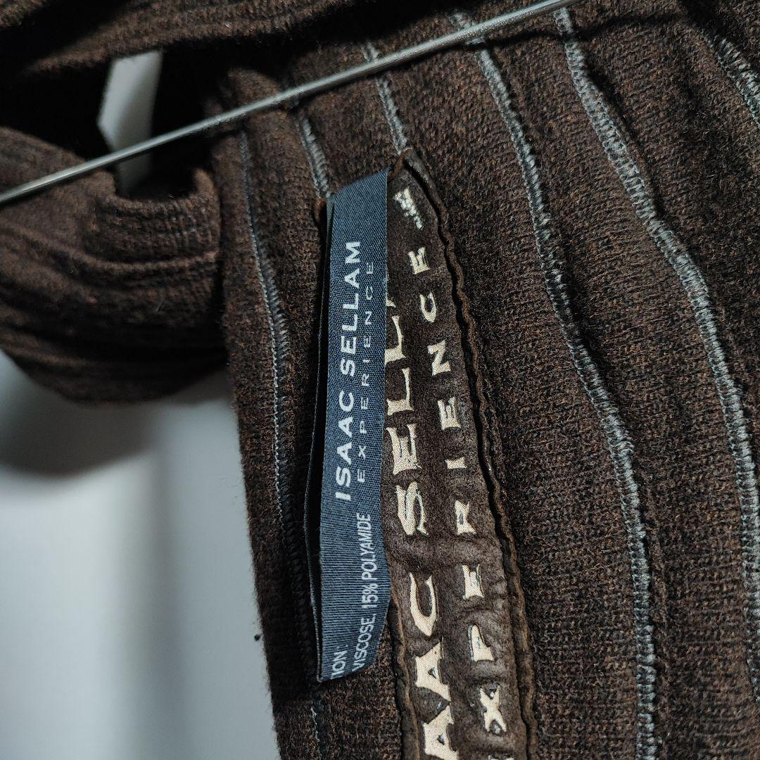 アイザックセラム ストール マフラー ウール ダメージ加工 カシミヤ フリンジ