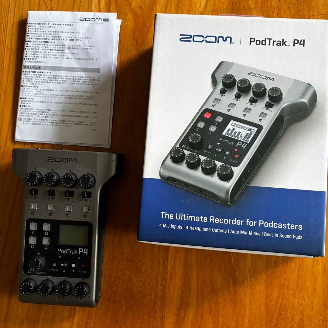 ZOOM PodTrak P4 レコーダー　ポッドキャスト
